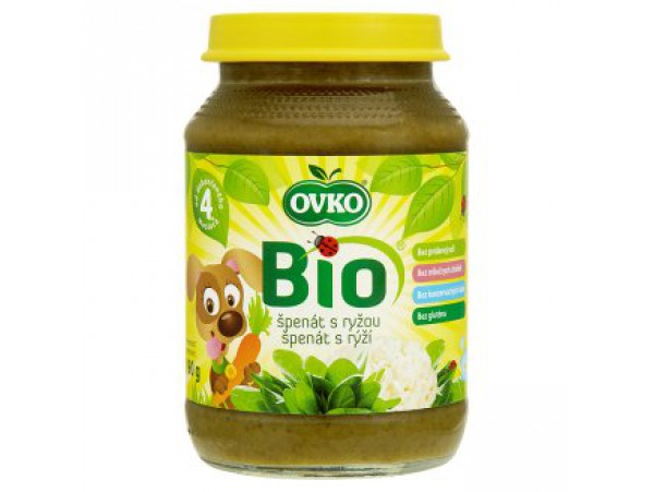 Ovko Bio шпинат с рисом 190 г